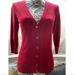 Banana Republic Rich Red Cardigan size Extra Small